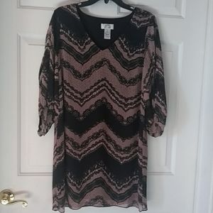 3/4 slit sleeve dress